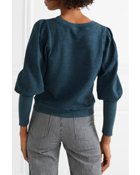 Женский темно-бирюзовый свитшот от Apiece Apart