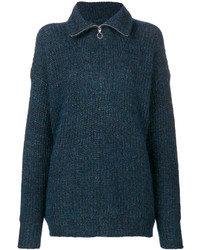 Темно-бирюзовый свободный свитер от Etoile Isabel Marant