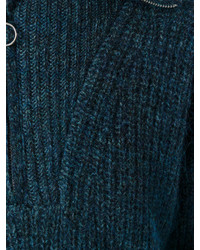 Темно-бирюзовый свободный свитер от Etoile Isabel Marant