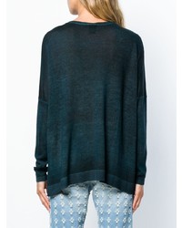 Темно-бирюзовый свободный свитер от Avant Toi