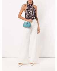 Темно-бирюзовый соломенный клатч от Isla