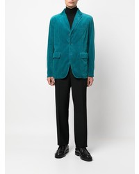 Мужской темно-бирюзовый хлопковый пиджак от Aspesi