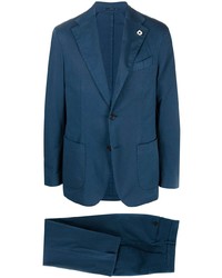 Мужской темно-бирюзовый хлопковый пиджак от Lardini