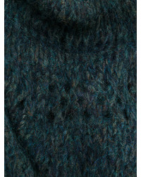 Женский темно-бирюзовый шарф от Isabel Marant