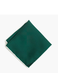Темно-бирюзовый шелковый нагрудный платок