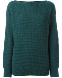Женский темно-бирюзовый шерстяной вязаный свитер от Closed