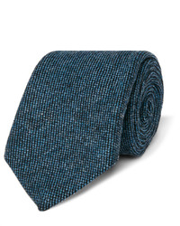 Темно-бирюзовый шерстяной галстук