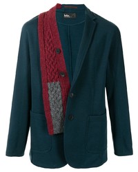 Мужской темно-бирюзовый шерстяной пиджак от Kolor