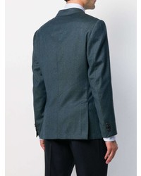 Мужской темно-бирюзовый шерстяной пиджак от Z Zegna