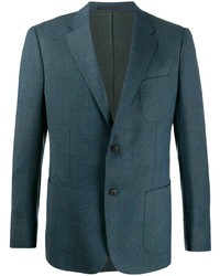Мужской темно-бирюзовый шерстяной пиджак от Z Zegna