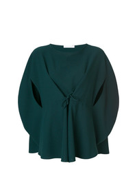 Темно-зеленая блуза с коротким рукавом от Societe Anonyme