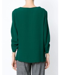 Темно-зеленая блузка с длинным рукавом от Reinaldo Lourenço
