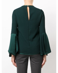 Темно-зеленая блузка от P.A.R.O.S.H.
