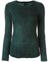 Темно-зеленая блузка от Drome