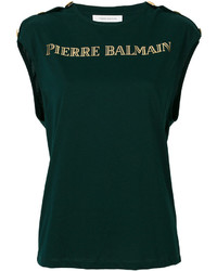 Темно-зеленая блузка от PIERRE BALMAIN