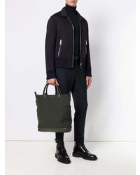 Мужская темно-зеленая большая сумка из плотной ткани от WANT Les Essentiels de la Vie