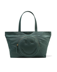 Темно-зеленая большая сумка с вышивкой от Anya Hindmarch
