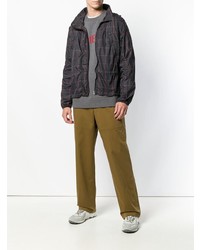 Мужская темно-зеленая ветровка с принтом от Qasimi