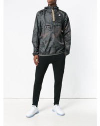 Мужская темно-зеленая ветровка с принтом от K-Way