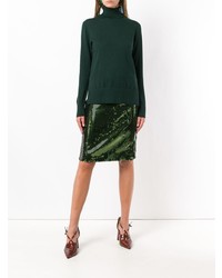 Женская темно-зеленая водолазка от Calvin Klein