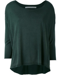 Темно-зеленая вязаная блузка от Raquel Allegra