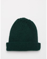 Мужская темно-зеленая вязаная шапка от Reclaimed Vintage
