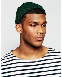 Мужская темно-зеленая вязаная шапка от Reclaimed Vintage