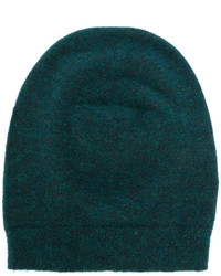 Мужская темно-зеленая вязаная шапка от Roberto Collina