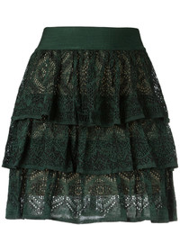 Темно-зеленая вязаная юбка от Cecilia Prado