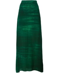 Темно-зеленая длинная юбка