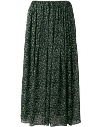 Темно-зеленая длинная юбка с принтом от 08sircus