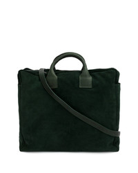 Мужская темно-зеленая замшевая большая сумка от Marsèll