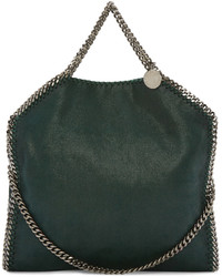 Темно-зеленая замшевая большая сумка от Stella McCartney