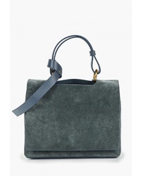 Темно-зеленая замшевая сумка-саквояж от Marco Bonne`