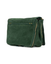 Темно-зеленая замшевая сумка через плечо от Jerome Dreyfuss