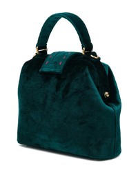 Темно-зеленая замшевая сумка через плечо от Mehry Mu