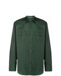 Мужская темно-зеленая классическая рубашка от Alessandro Gherardi