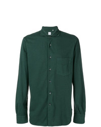 Мужская темно-зеленая классическая рубашка от Aspesi