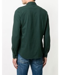 Мужская темно-зеленая классическая рубашка от Aspesi