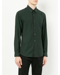 Мужская темно-зеленая классическая рубашка от Cerruti 1881
