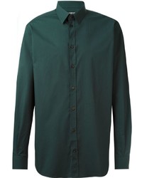 Мужская темно-зеленая классическая рубашка от Dolce & Gabbana