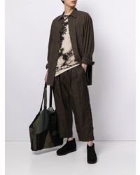 Мужская темно-зеленая классическая рубашка от Ziggy Chen