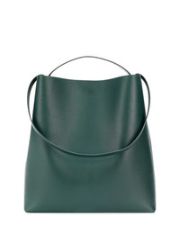 Темно-зеленая кожаная большая сумка от Aesther Ekme