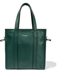 Темно-зеленая кожаная большая сумка от Balenciaga