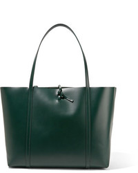 Темно-зеленая кожаная большая сумка от Kara