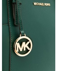 Темно-зеленая кожаная большая сумка от MICHAEL Michael Kors