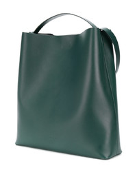 Темно-зеленая кожаная большая сумка от Aesther Ekme