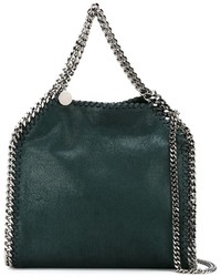 Темно-зеленая кожаная большая сумка от Stella McCartney