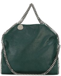 Темно-зеленая кожаная большая сумка от Stella McCartney