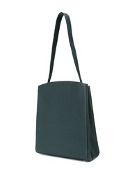 Темно-зеленая кожаная большая сумка от Valextra